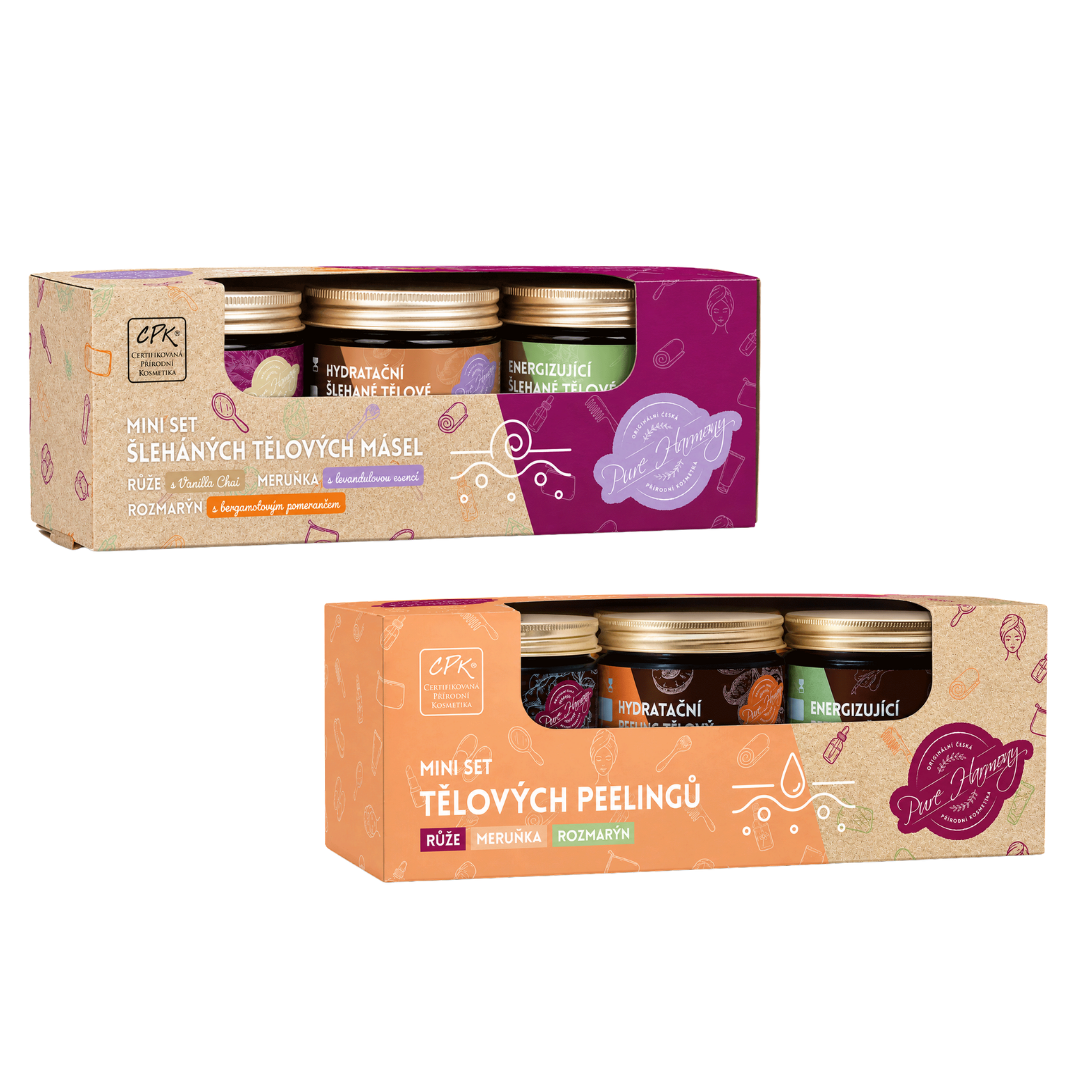 Výhodné duo - Mini set tělových peelingů a Mini šlehaných tělových másel