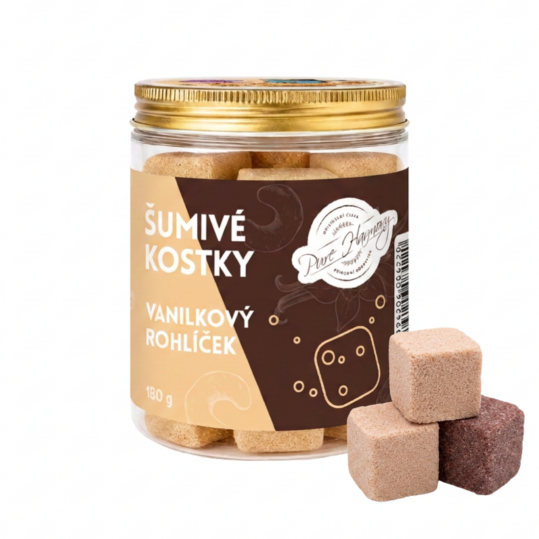 Šumivé kostky Vanilkový rohlíček 180g